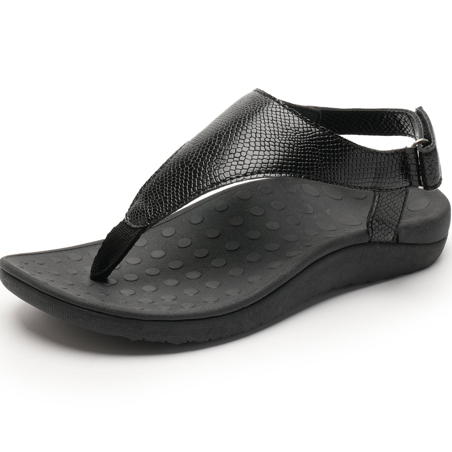 Women's Simple Wedge Thong Sandals, Casual Hook & Loop Strap Sandals, Comfortable Outdoor Shoes