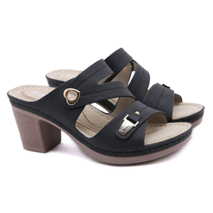 Comfy and Stylish Women's Chunky Heeled Sandals with Open Toe