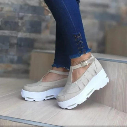 Fashion Antiskid Wedge Heel Suede Shoes