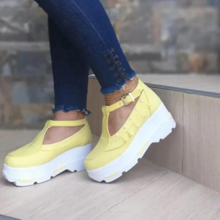 Fashion Antiskid Wedge Heel Suede Shoes
