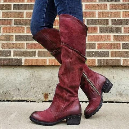 Vintage Style Suede Winter Boots