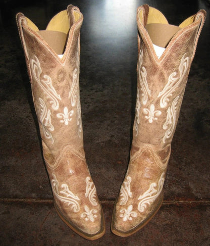 Vintage Printed Heel Boots