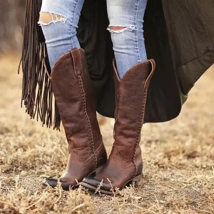 Vintage Point Toe Low Heel Boots