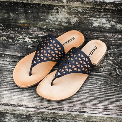 Women Summer Flat Heel Hollow Sandals