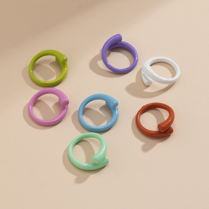 Multi-Color Metal Punk Ring