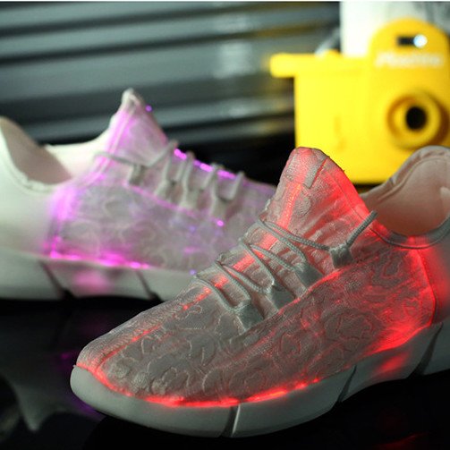 Women's luminous Sneakers Glowing Light Up Shoes for Adult LED White Sneakers Flashing Shoes