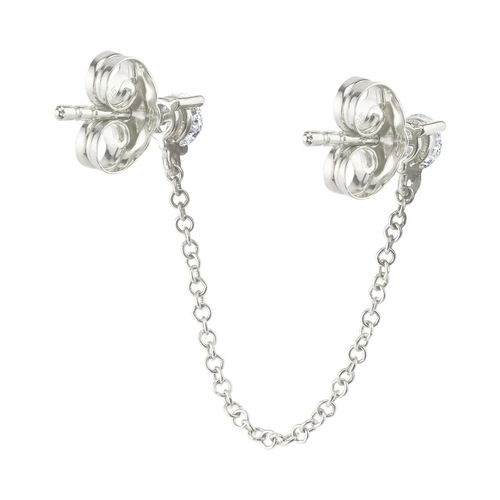 Cross Chain Diamond Earrings