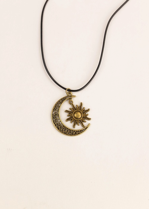 Sun Moon  Couple Necklace