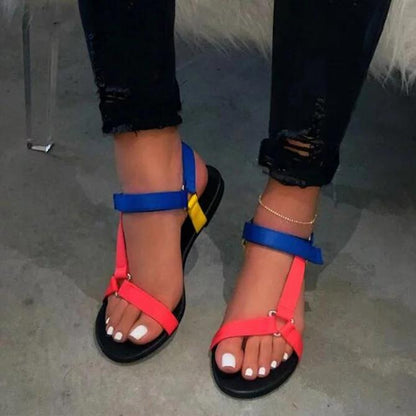 Pi Clue Flat Heel Leather Summer Sandals