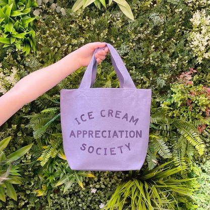 Ice Cream Appreciation Society Bag - Funny Kid's Tote - Children's Tote Bag - Mini Bag - Kid's Lunch Bag - Summer Bag - Busy Bag