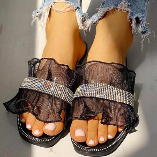 Fashion lace simple beach slippers