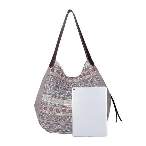 Women Canvas Bohemian Print Handbag Shoulder Bag