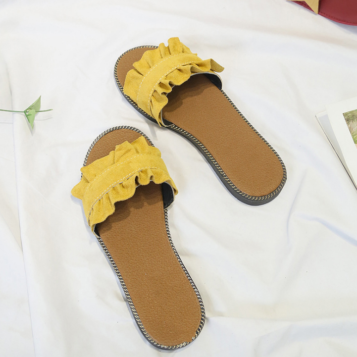 2020 New Fashion Woman Summer Flat Flower Pattern Sandals