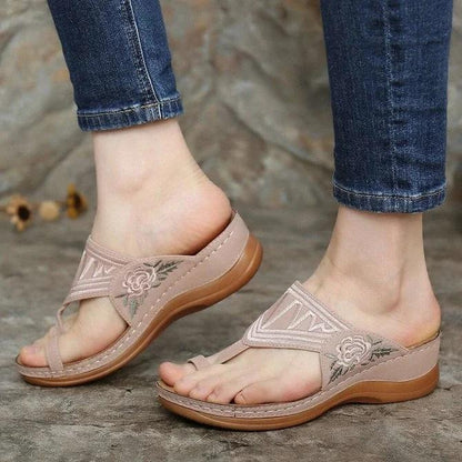 Pu Embroidery Summer Sandals