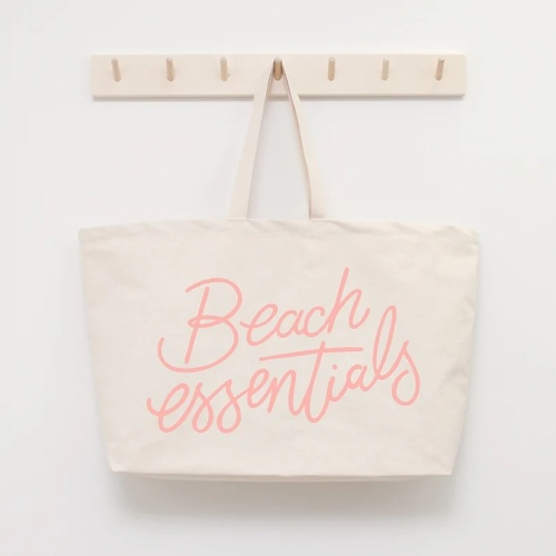 Beach Essentials Really Big Bag - Large Beach Bag - Giant Canvas Beach Bag - Large Canvas Shopper - Oversized Canvas Bag - Large Tote Bag