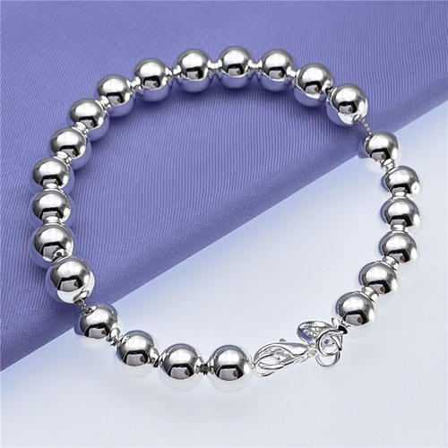 Silver Bead Girlfriend Promise Bracelets
