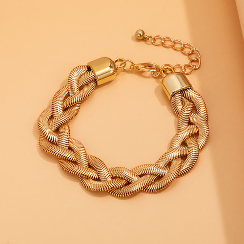 Braided Snake Bone Chain Simple Necklace