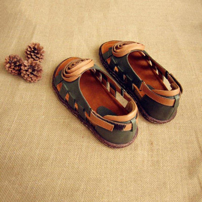 Women Handmade Hollow-out  Flat Heel Date Sandals