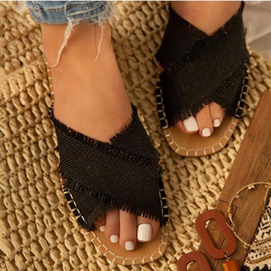 Women's Comfortable Flat Open Toe Slippers