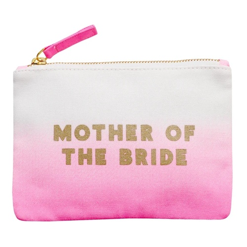 Mother of the Bride Gift - Wedding gift - Mother Bride Makeup Bag - Bridal Party Gift - Ombre Mother Bride Pouch - Alphabet Bags