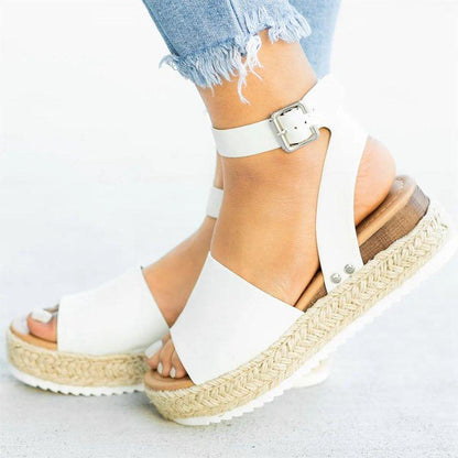 Summer Adjustable Buckle Platform Sandals