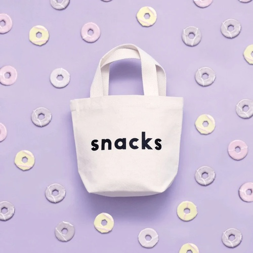 Kid's Snacks Bag - Funny Kid's Tote - Children's Tote Bag - Mini Bag - Kid's Lunch Box - Snacks Canvas Bag - Busy Bag - Alphabet Bags