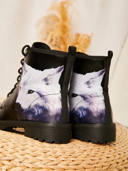 Casual Personality Wolf Martin Boots