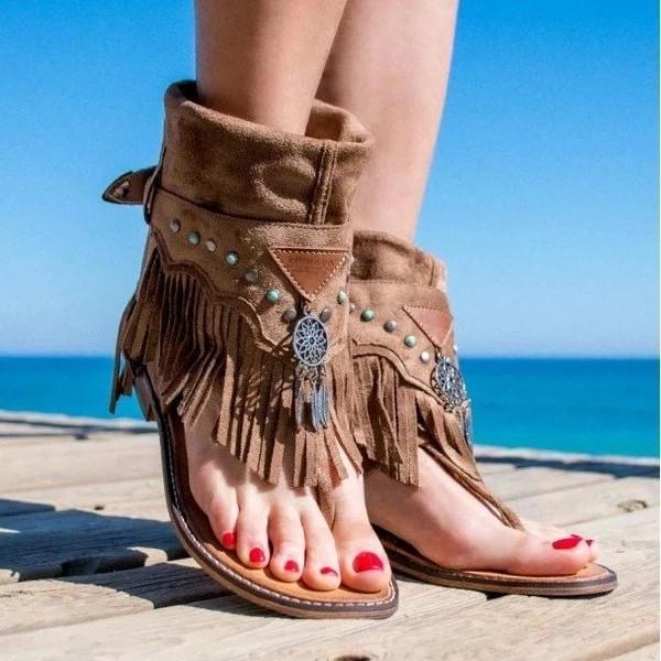 Flat Tassel Holiday Beach Sandals