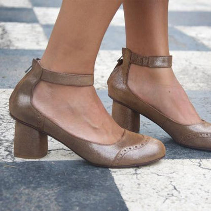 Women Casual  Chunky Heel PU Sandals