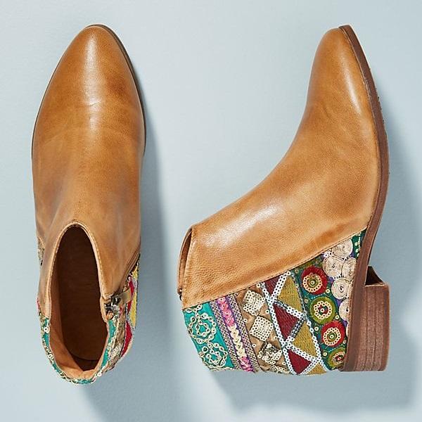Bohemian Embroidered Retro Booties Shoes