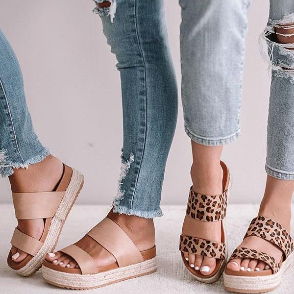 Flat Bottomed Open Toe Outer Sandals