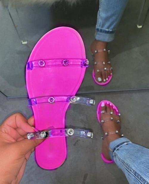 Slip On Flat Heel  Sandals