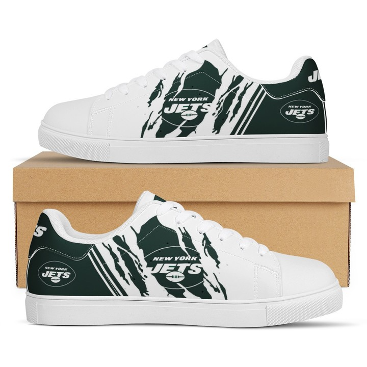 New NFL team printed white low upper sneakers sports casual sneakers-3