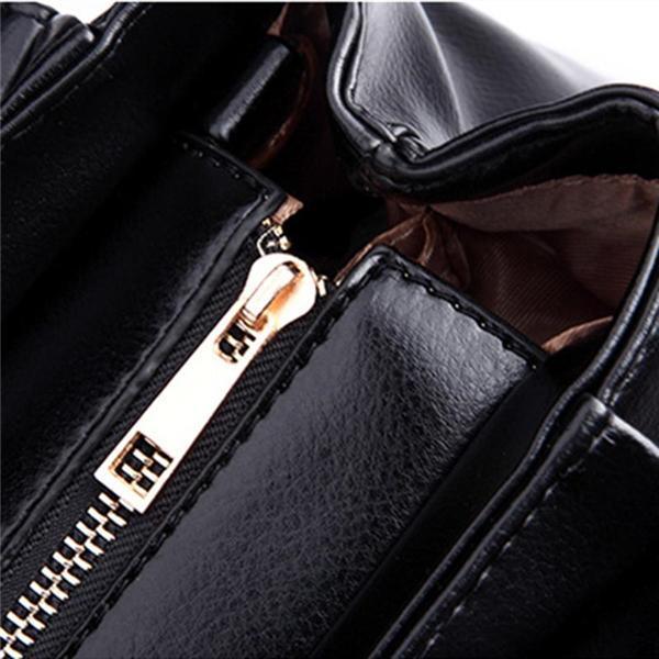 Women PU Leather Casual High Capacity Handbag Shopping Crossbody Bag