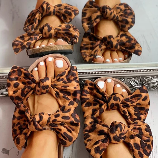 Woman Casual Bow Flat Slippers Sandals