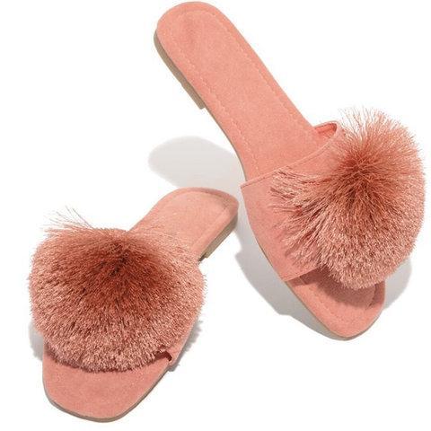 Women Comfy Slip-on Fur Slipper