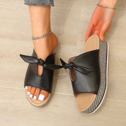 Women's Platform Bow Sandals