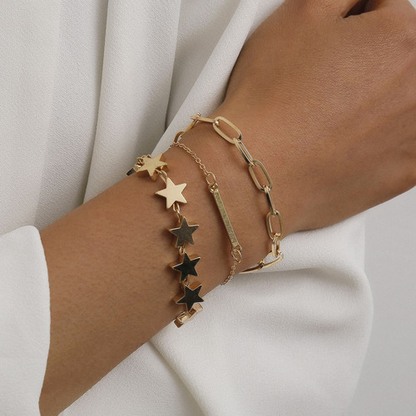 Personalized Simple Star Bracelet Set