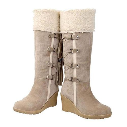 Warm Wedge Heel Snow Knee High Boots