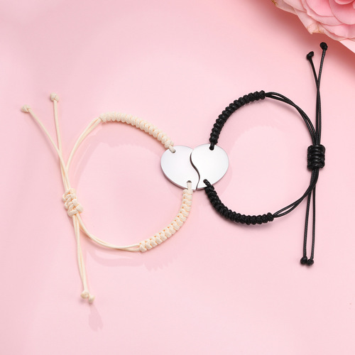 Lover's Heart Couple Bracelet