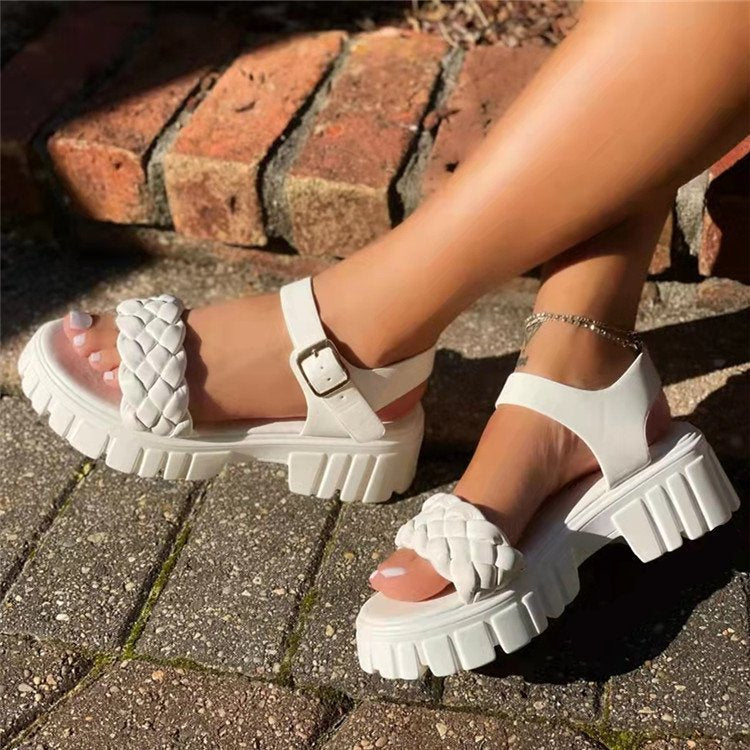 Women Platform Peop Toe Sandals