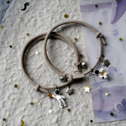 Cute Magnetic Bracelet for Couples With Star Astronaut