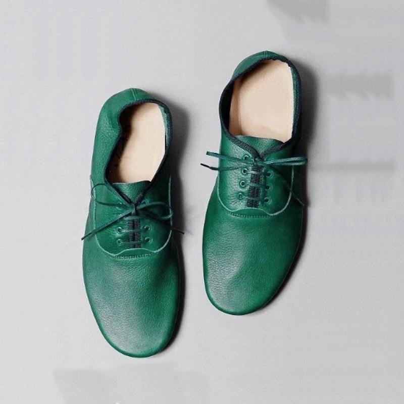 SIMPLE STYLE LACE-UP SOFT FLATS LOAFERS