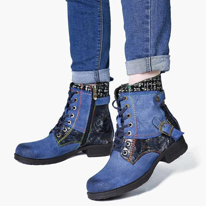Round Toe Lacing Snow Boots