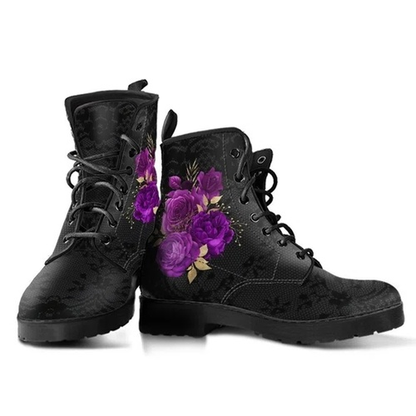 Simple Flower And Leaf Martin Boots