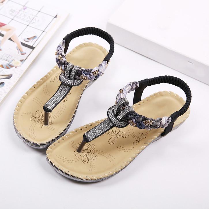 Summer Sandals Women T-strap Flip Flops Thong Sandals
