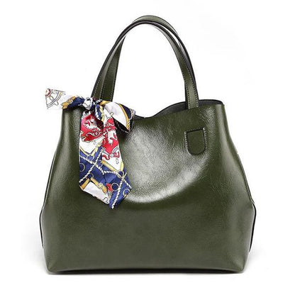 2019 New Style 2 PCS Women PU Leather Handbag Shoulder Bag