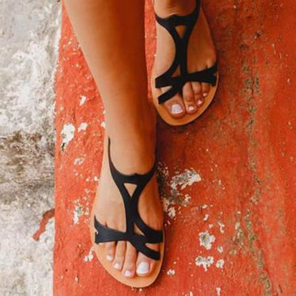 Women's Flats Leatherette Flat Heel Sandals
