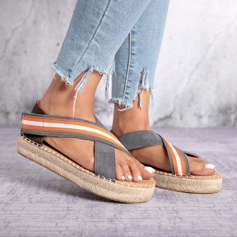 Bohemian Slip-On Straw Platform Sandals