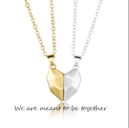 Couple Necklaces Personalized Magnetic heart Matching